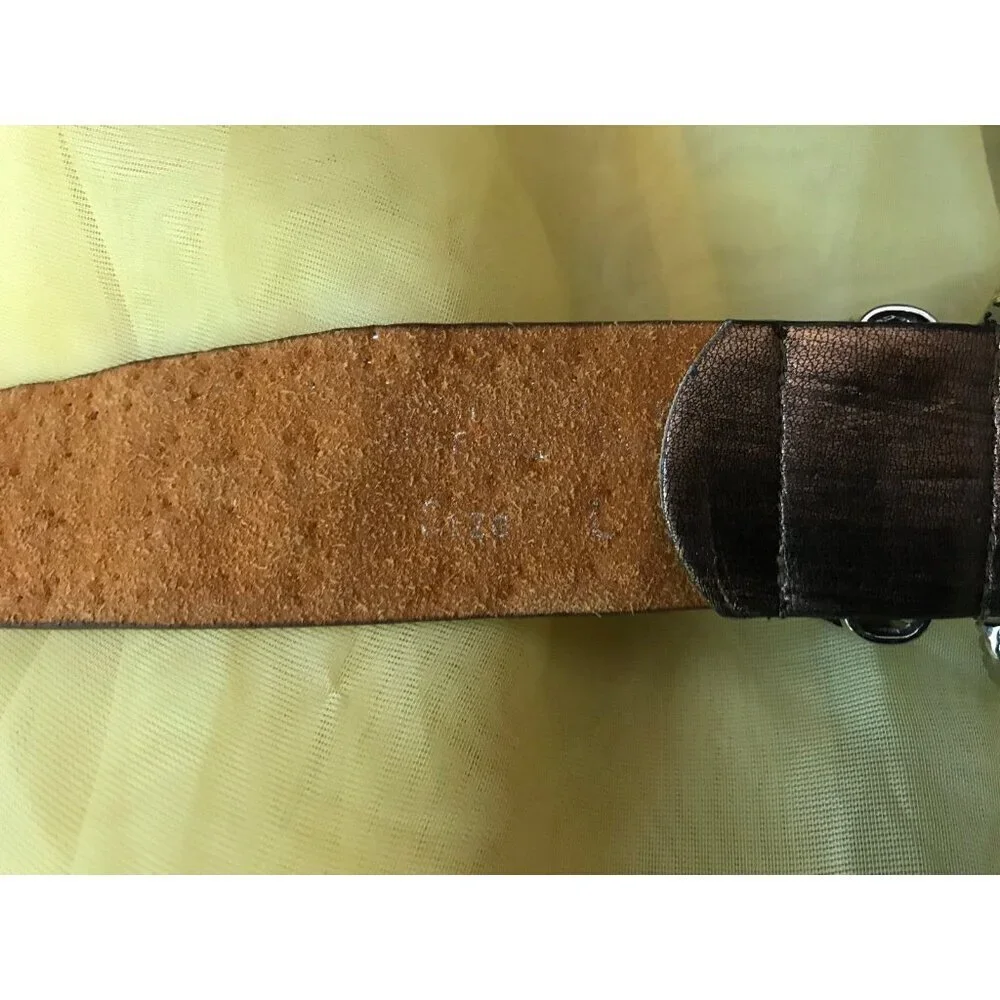 Brown Rhinestone‎ leather belt